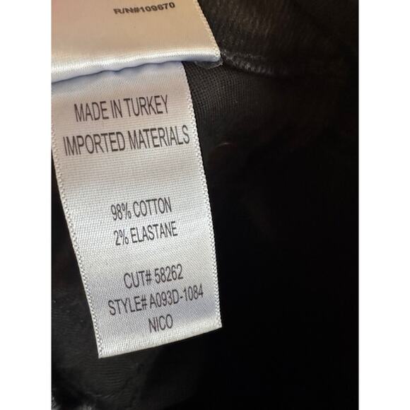 Agolde Nico Cassette Distressed Black High Rise Slim Jeans Size 25 - Picture 6 of 8